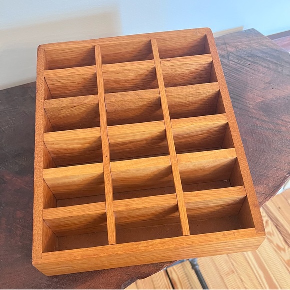 Retro Wooden Desk Organizer - Picture 2 of 5